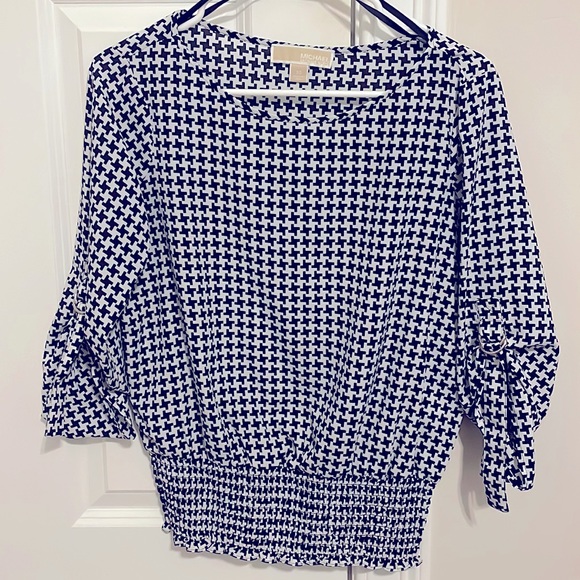 MICHAEL Michael Kors Tops - Michael - Michael Kors - Black & White Patterned Blouse - XS